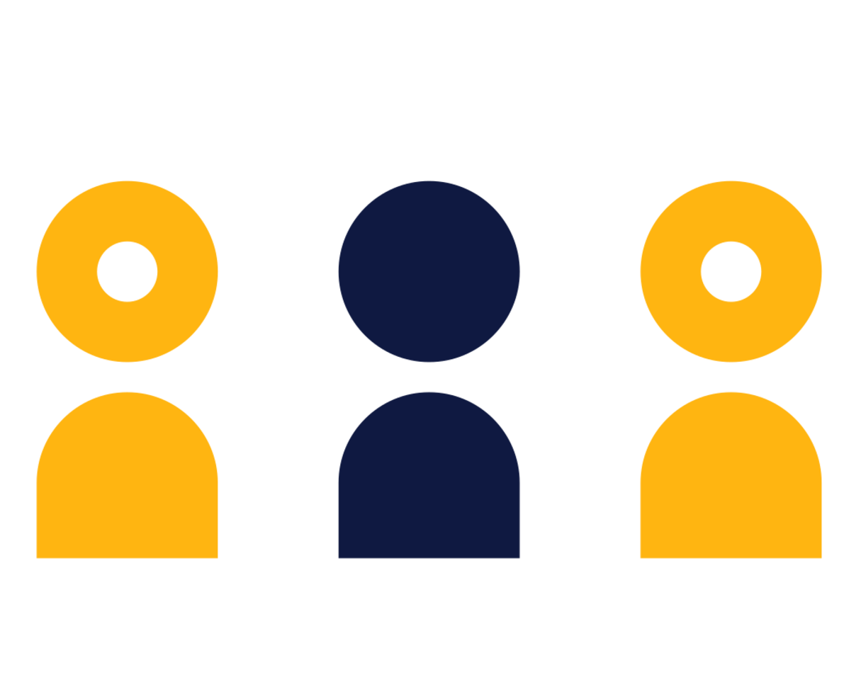 ThreePeopleOneStandingout-illustration Three-People-aligned